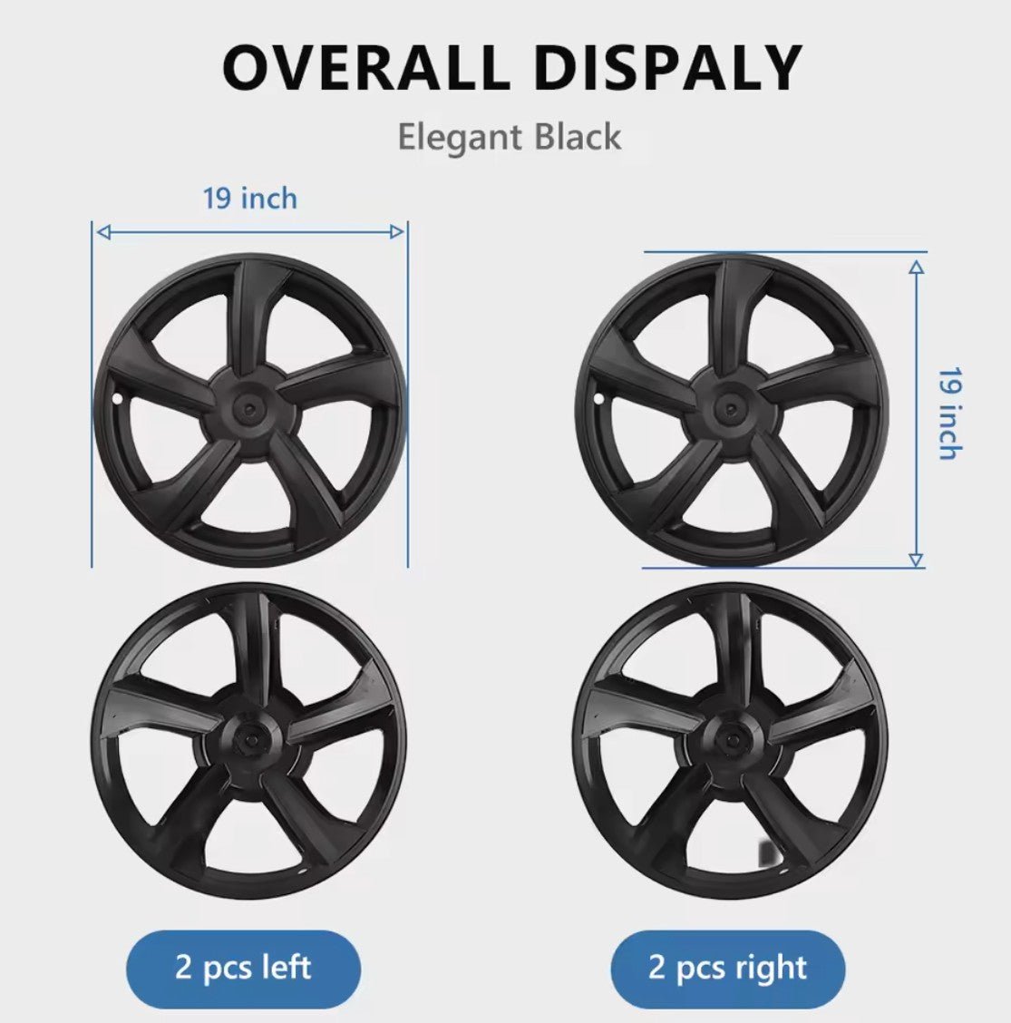 Teslary Model Y+ Juniper - 19" Durable ABS Full Wheel Cover Matte Black - TESLARY Buy Tesla Shop Accessories Europe Nederlands Dublin Cork Ireland Deutschland Espana Iceland Finland France Italia