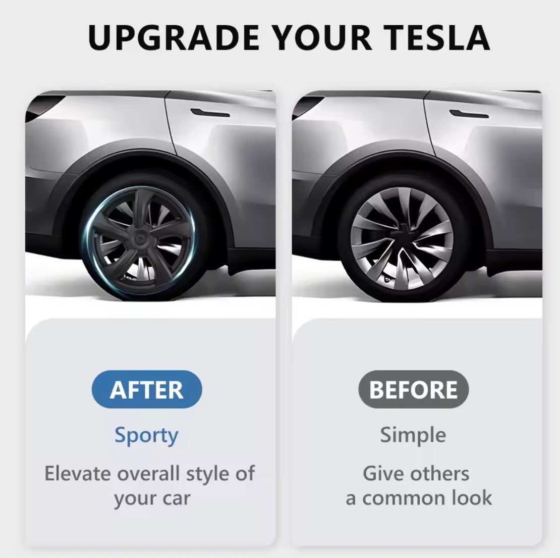 Teslary Model Y+ Juniper - 19" Durable ABS Full Wheel Cover Matte Black - TESLARY Buy Tesla Shop Accessories Europe Nederlands Dublin Cork Ireland Deutschland Espana Iceland Finland France Italia