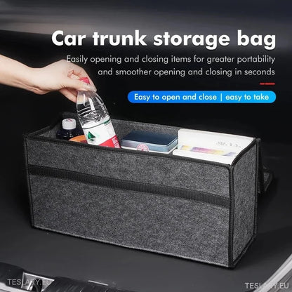 Trunk Storage Box/Bag with Tesla Logo - Tesla Shop Europe - TESLARY.IE Ireland - France boutique- Deutschland Geschäft- España comercio - Nederland winkel- TESLARY.IE