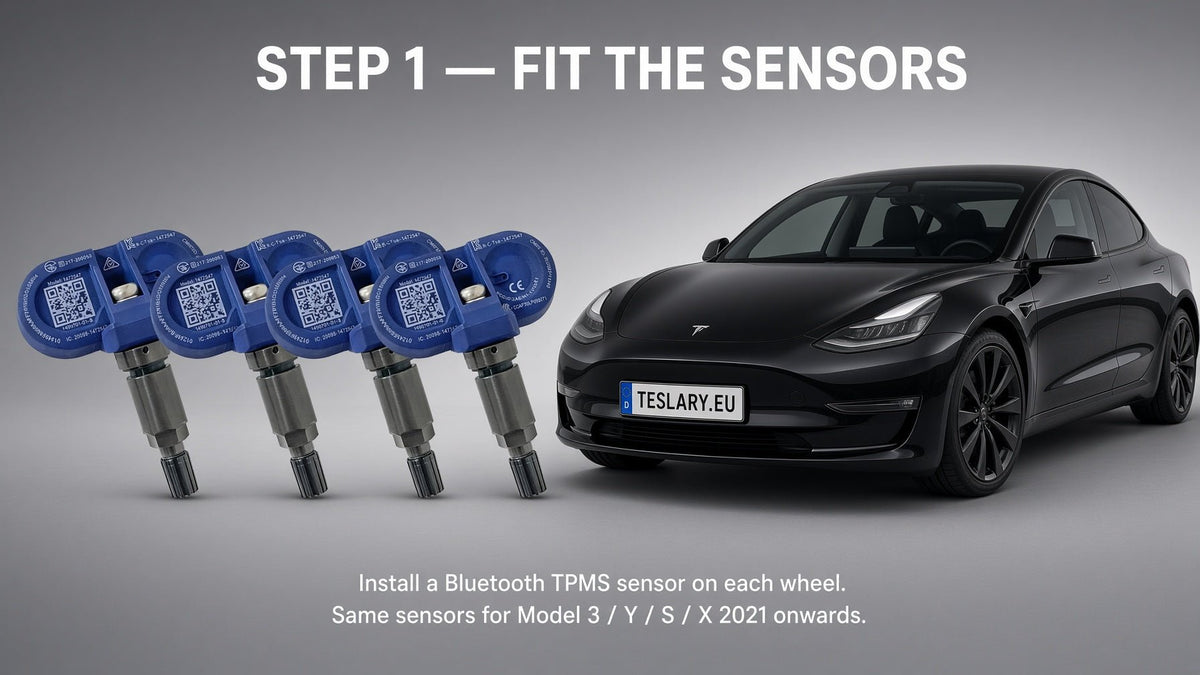 Tyre Pressure TPMS Sensors for Tesla Models 3 Y S X 2021 to 2026 , BUY 3 AND GET 1 FREE - TESLARY Buy Tesla Shop Accessories Europe Nederlands Dublin Cork Ireland Deutschland Espana Iceland Finland France Italia