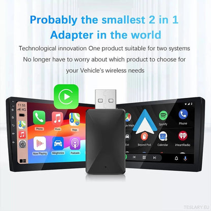 Universal Wireless CarPlay & Android Auto Adapter - TESLARY Tesla Shop Accessories Europe Nederlands Ireland Deutschland Espana Alicante France Italia