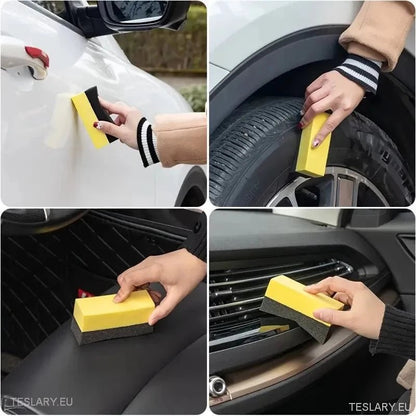 Wheel Wax Sponge for Polishing your Tyres Back to Black - Tesla Shop Europe - TESLARY.IE Ireland - France boutique- Deutschland Geschäft- España comercio - Nederland winkel- TESLARY.IE
